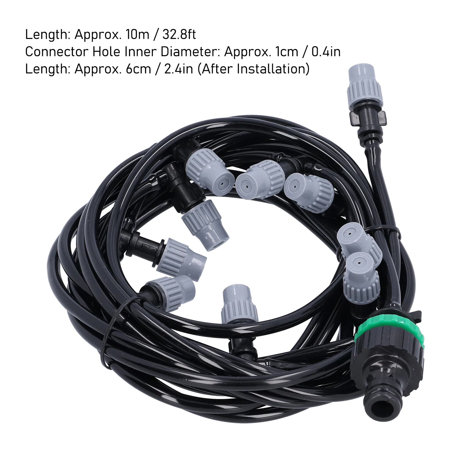 10 m / 32,8 ft 4/7 irrigatieslang met 10 vernevelingsproeiers tuin Gre10m enhouse terrasbewateringssysteem irrigatieslang