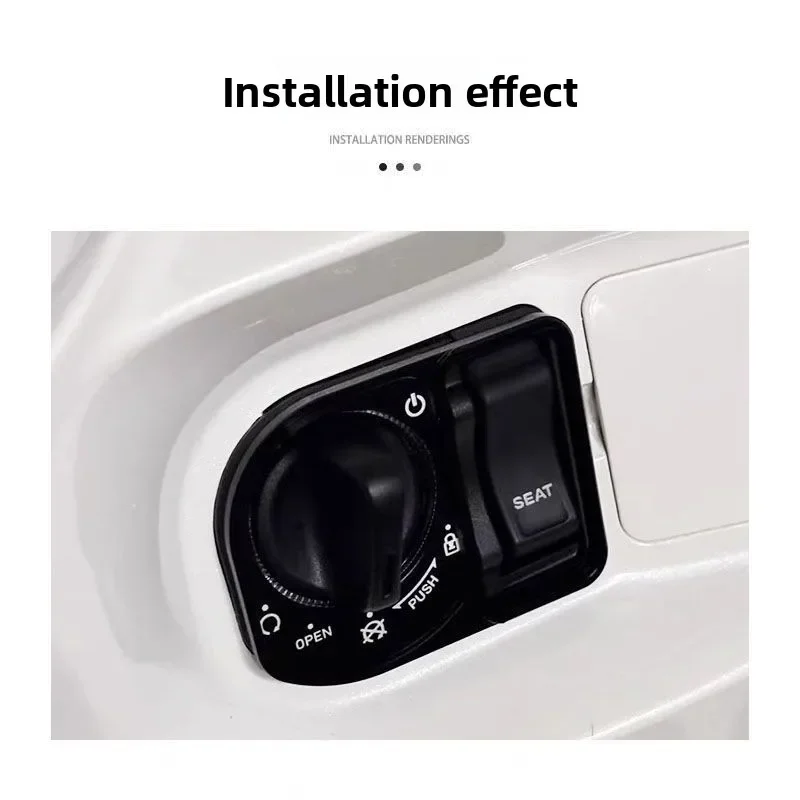 Acessórios da motocicleta interruptor de ignição capa fechadura da porta elétrica botão capa decoração adequada para honda pcx150/pcx125/adv150
