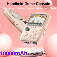 DY19 Game Power Bank Retro Console 10000+ Classic Video Game 10000mAh Capacity 3.2 Inch LCD Screen Portable Handheld Game Player