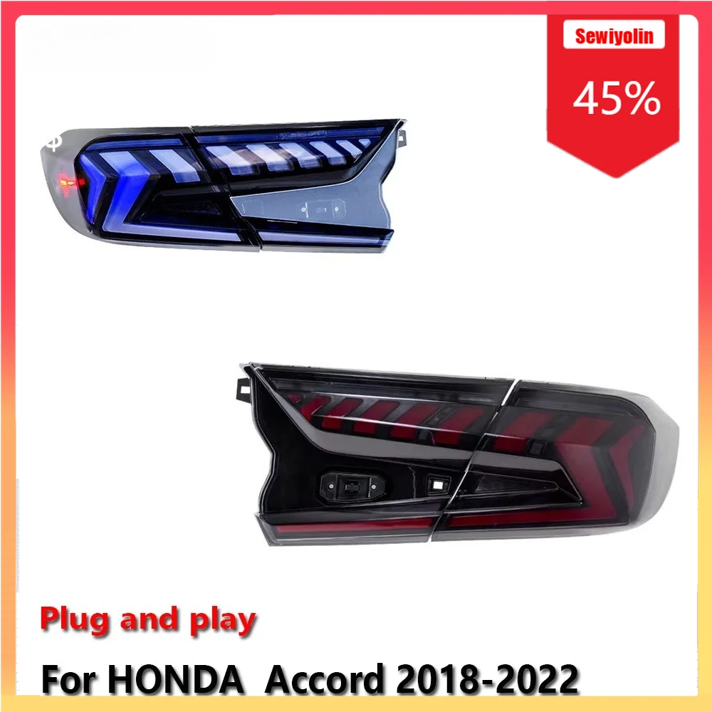 

Car LED Tail Light Automobile Parts For HONDA Accord 2018-2022 Auto Fog DRL Brake Turn Signal Lamp Plug and Play