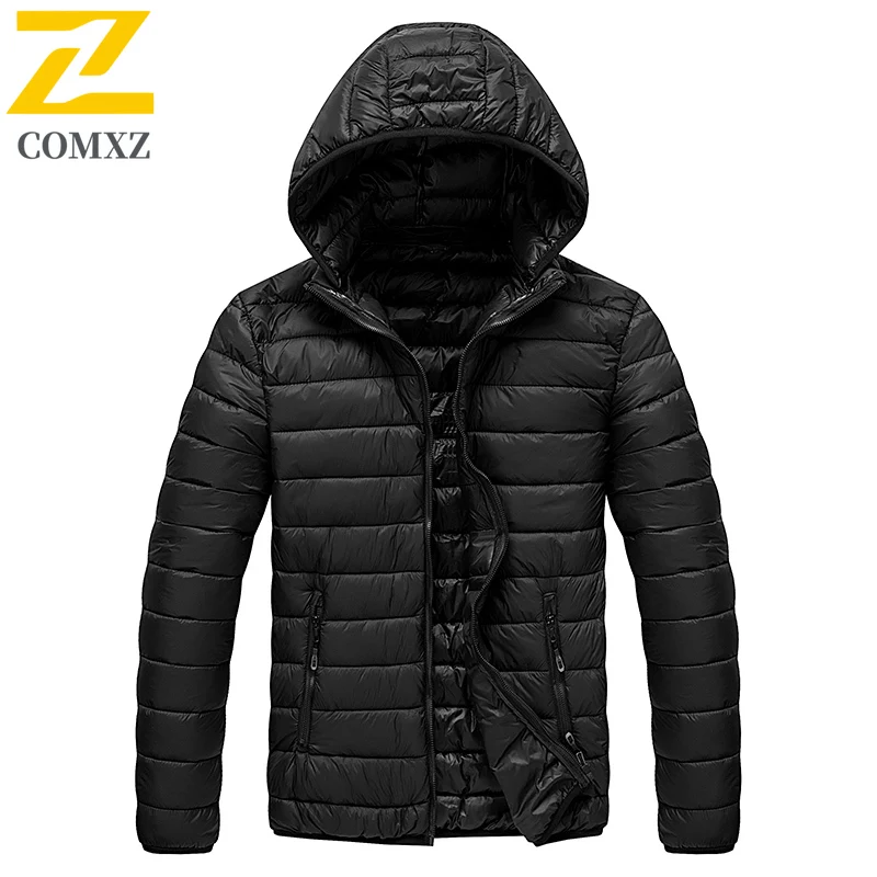 メンズパーカーコート フード付き スリムフィット ビジネスカジュアル 暖かい冬用ジャケット 防風 アウトドア 旅行 スキー 防寒 ショート丈 ダウンジャケット