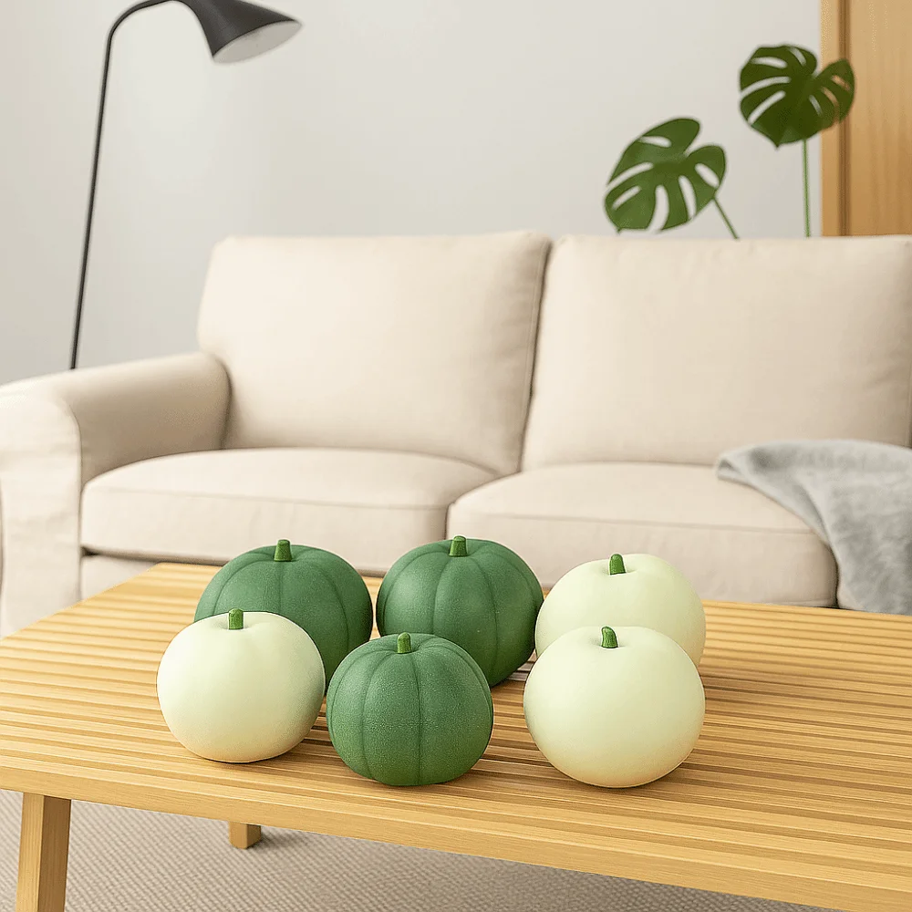 2 pezzi creativi in schiuma artificiale melone plastica realistica frutta finta decorativa simulazione realistica melone ornamento da cucina