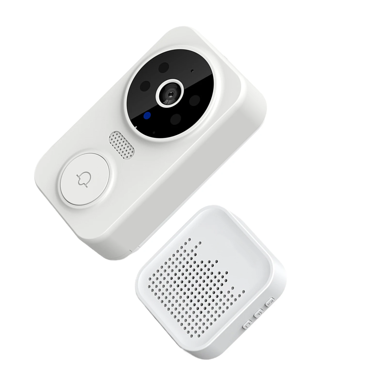 Door Exit Button With Low Battery Reminder Wireless Video Intercom System Electric Door Closer White