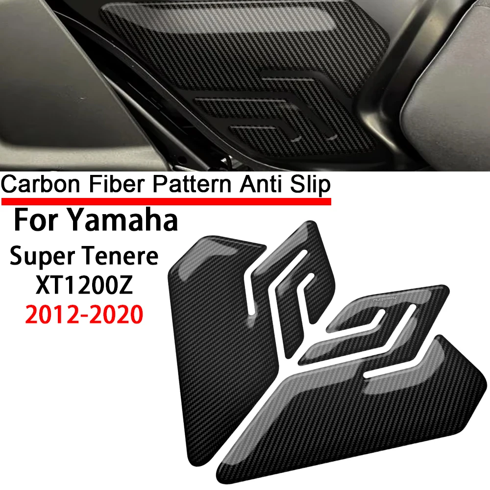 For Yamaha Super Tenere XT1200Z 2012-2020 3D Carbon-look Motorcycle Side Fuel Tank Pad Knee Grip Protection Sticker