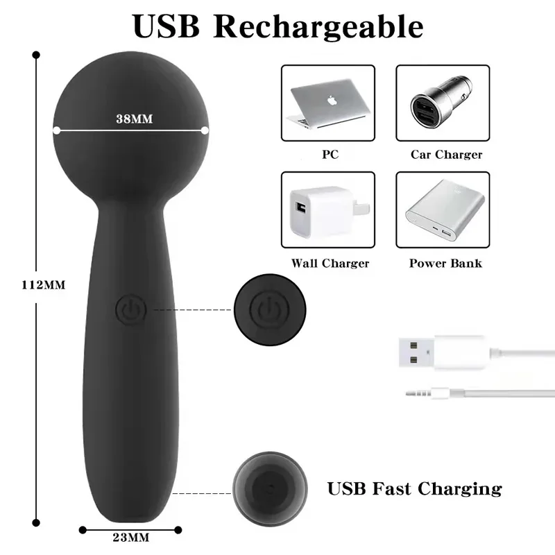 عصا صغيرة AV مدلك البظر الثدي هزاز G بقعة محفز البظر مدلك الاستمناء الجنس لعب للنساء الكبار #2