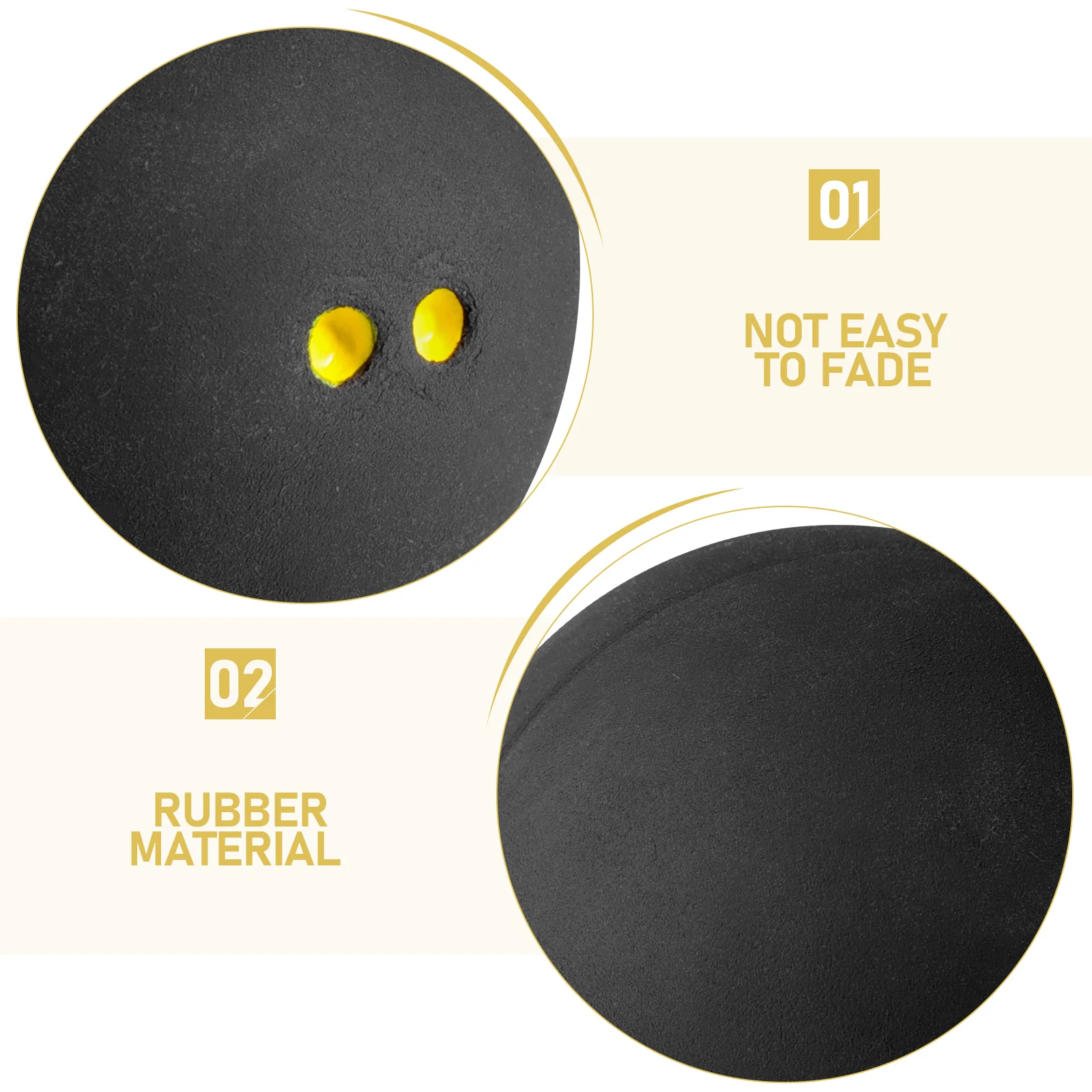 

Professional Squash Training Single Yellow Dot High Elastic Rubber Lightweight For Match Indoor Outdoor Racket Sport Durable