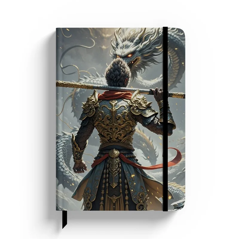 MQQ BLACK WUKONG A5 Journal Printing paper Soft Cover WUKONG 80g 100sheets With WUKONG Tip 0.5 Gel Pen 1PC