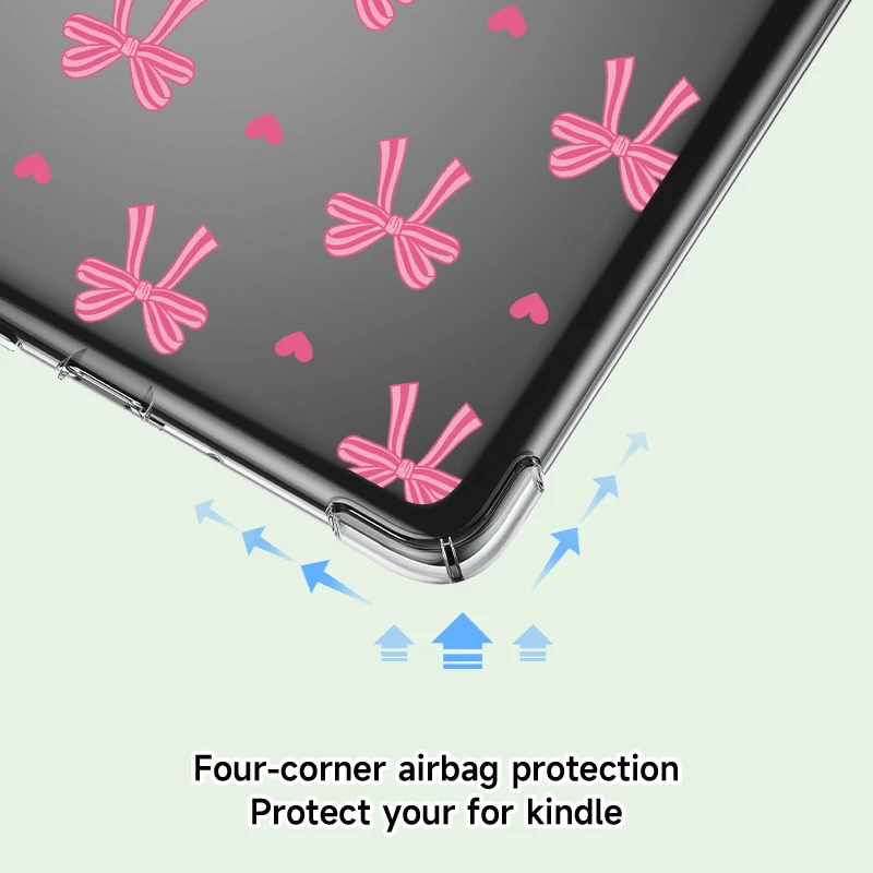 Leuke kindle transparante zachte hoes, 6/6,8 inch, geschikt voor kindle 10/11/12e, kindle PaperWhite 5, beschermhoes voor lezer
