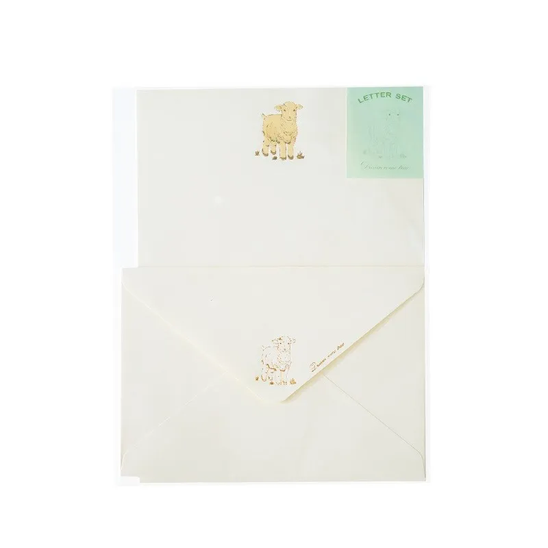 Stationery Set (4 Vintage Style Paper Sheets + 2 Envelopes) retro Letter Writing Paper For Love Letter Party Invitations