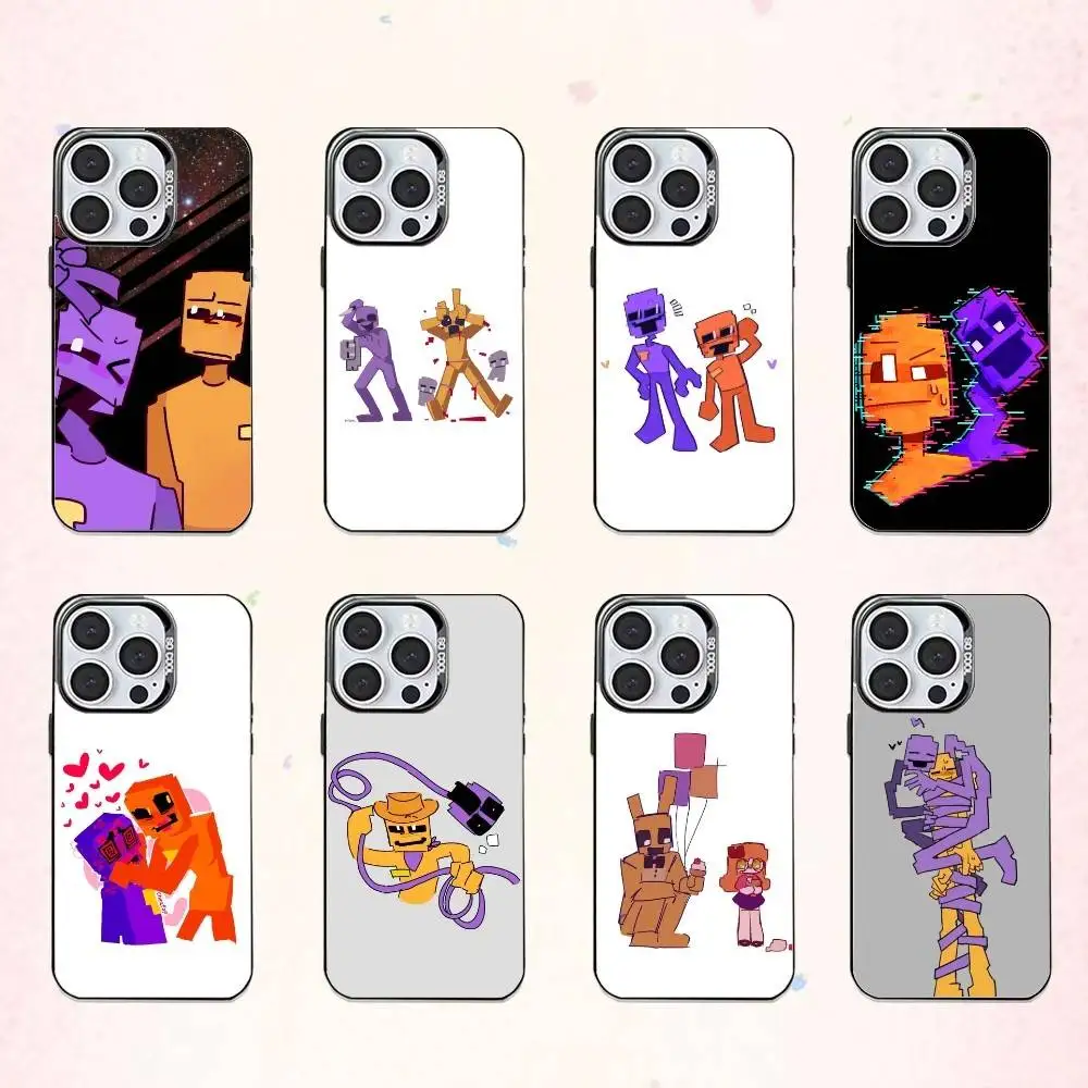 

DSAF D-Dave and Jack R-Running Phone Case For iPhone17,16,15,14,13,12,11 Plus,Pro Max Colored Silver Plated Inside Cover