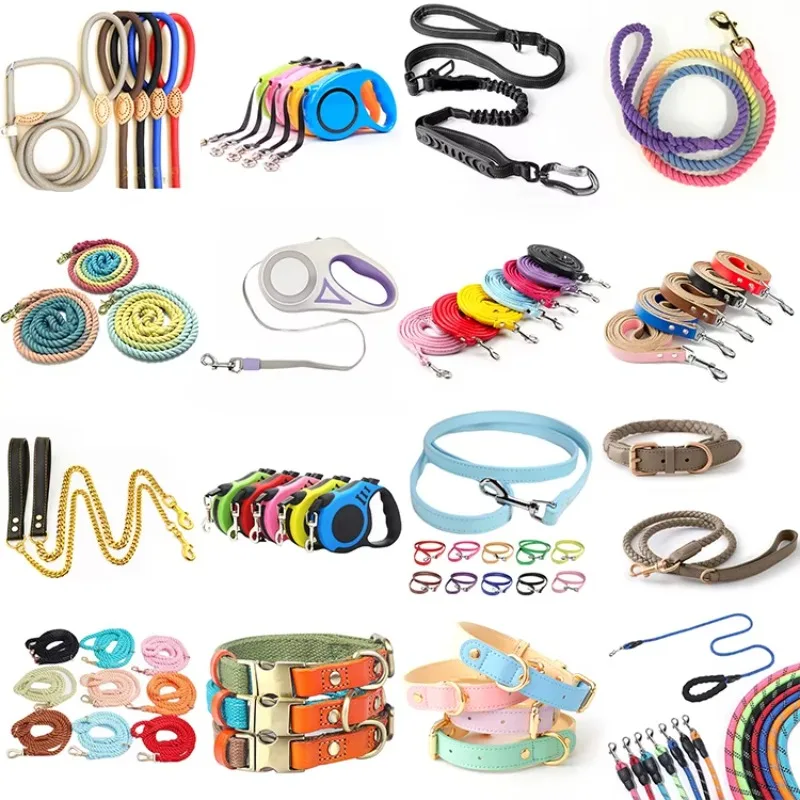 Pet Direct Designer Pet Leads Trançado e Coleiras e Trelas para cães de couro Conjuntos de coleiras para animais de estimação