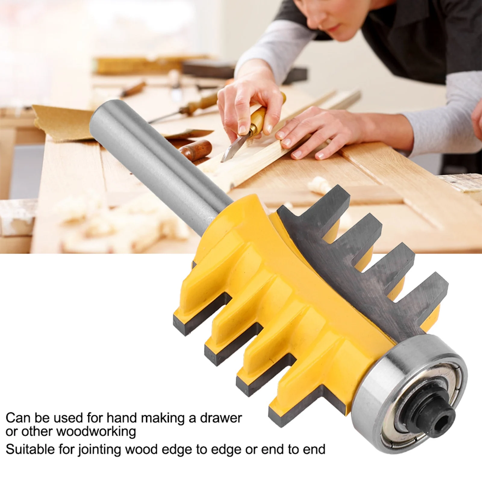 8mm Shank Finger Joint Router บิตแกะสลักเครื่องตัดไม้ Finger Joint Router บิตเครื่องตัด Router Bit