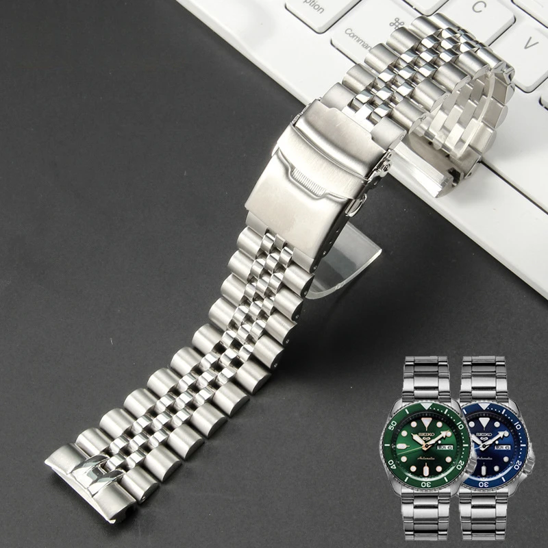 

Solid Stainless wristband for Seiko steel watch strap abalone series turtle srpa21 srp777 srpc25 srp773 bracelet 22mm watchband