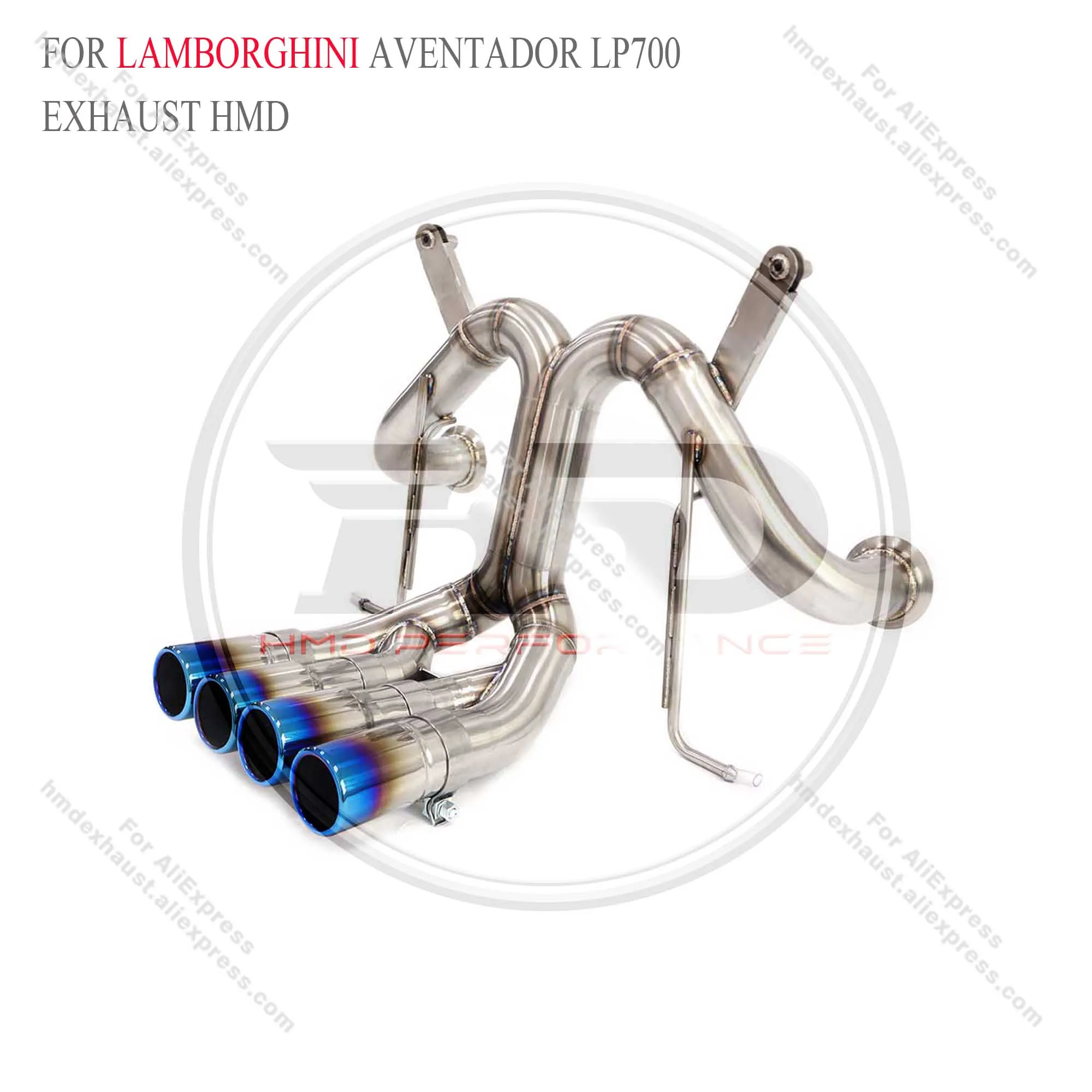 HMD Exhaust System Stainless Steel Performance Catback for Lamborghini Aventador LP700 without valve with tips