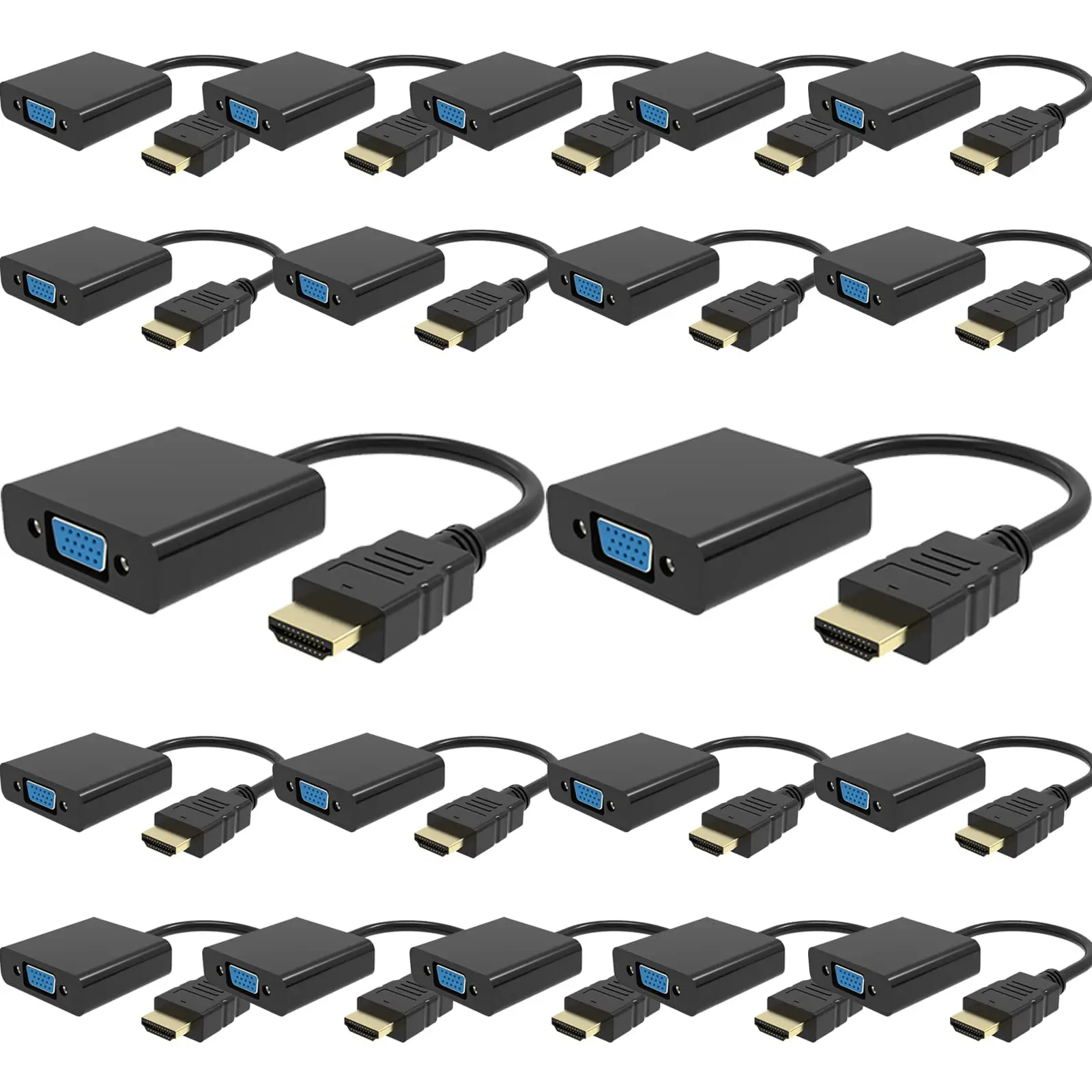 20 Pack HDMI to VGA Adapter - 1080P HDMI Computer to VGA Monitor Adapter for Computer, Laptop, Desktop, PC, Monitor, HDTV, Xbox