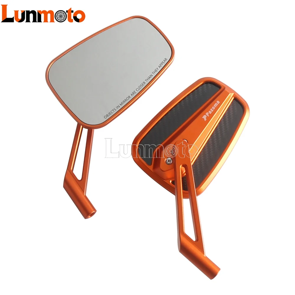 Carbon Fiber Rearview Mirrors CNC Allloy Multi‑Thread Adapters Replace For Harley Pan America BMW Yamaha Honda Kawasaki Suzuki