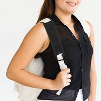 Detachable Shoulder Pad for Bag Black M-size Oxford Cloth Anti-slip Zipper Camera Laptop Guitar Strap Cushion Durable Premium