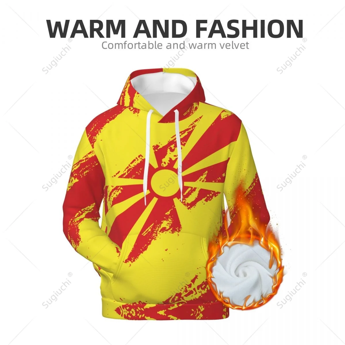Unisex North Macedonia Flag Color Hoodie 3D Men Women Harajuku Sweatshirt Pullover Hoodies Polyester Casual