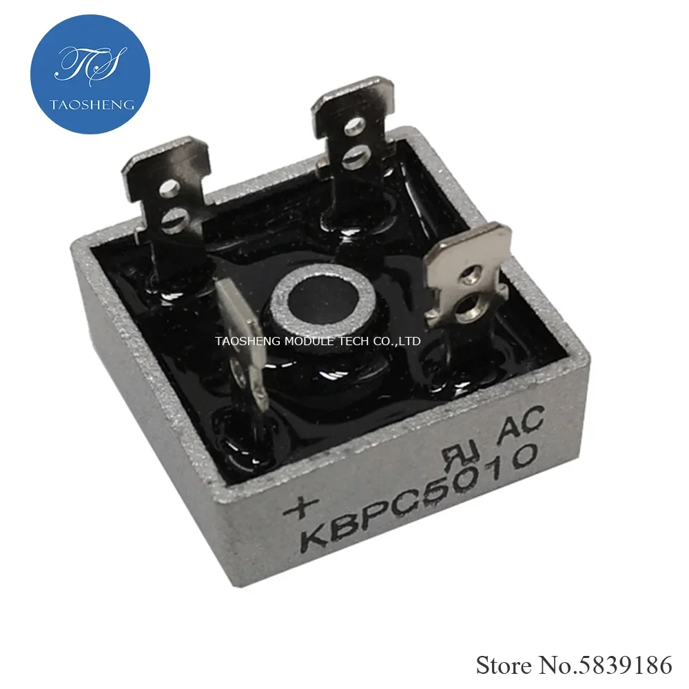 1-шт-kbpc5010t-Однофазный-выпрямительный-мост-50А-1000В-электронные-компоненты