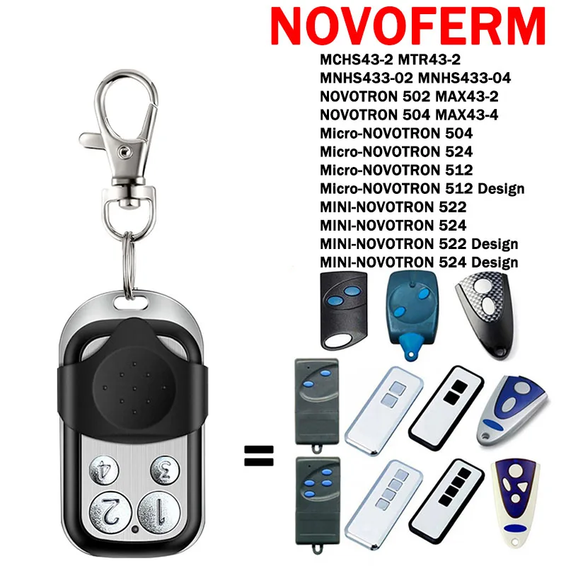 NOVOFERM Remote Control 433MHz MTR43-2 MCHS43-2 TROMATIC MNHS433 MINI-NOVOTRON 502 504 512 522 524 Design NOVOFERM 502 433.92MHz