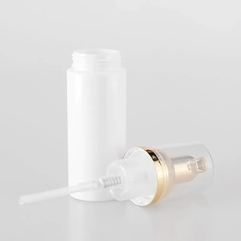 10Pcs 30/50/60/70/80/100ml Refillable Bottle Plastic Foaming Pump Bottle with Transparent Caps Soap Mousses Liquid Dispenser