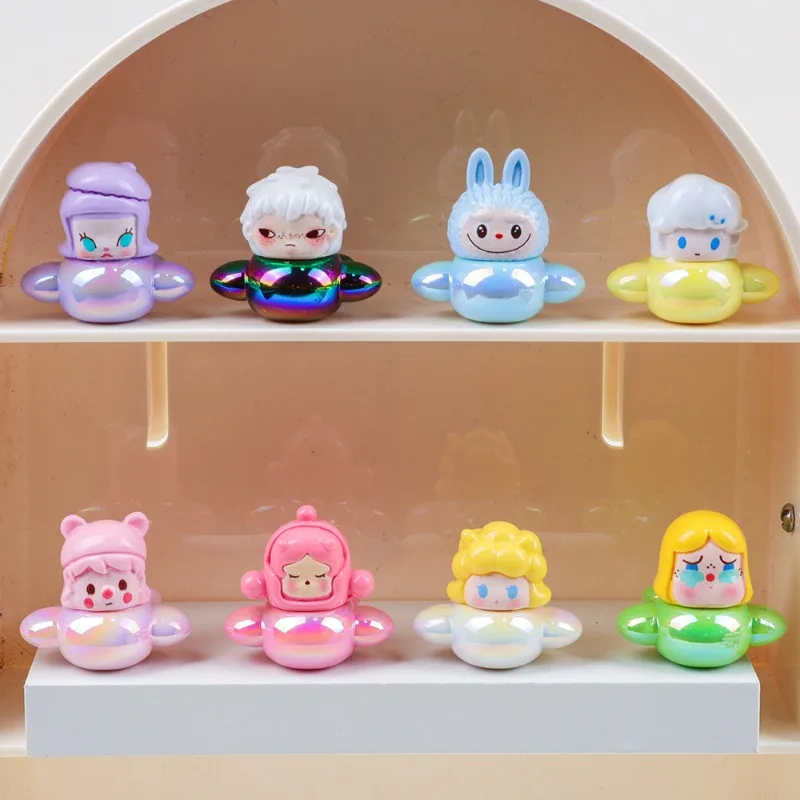 

Popular Anime Labubu Micro Ornament Bright Surface Electroplating Cute Car Ornament Handmade DIY Keychains Material accessory