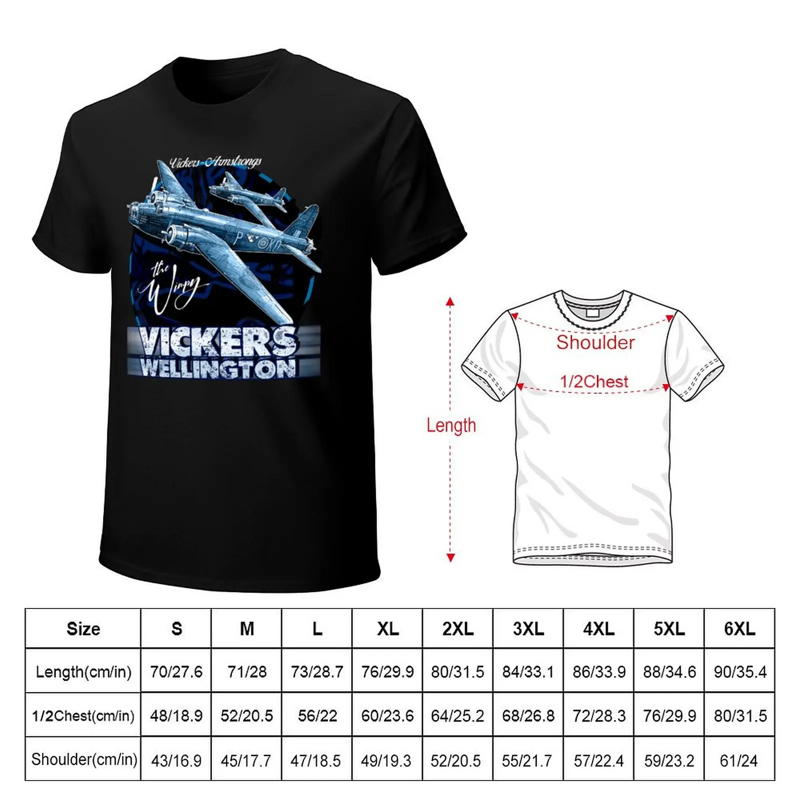 Vickers Wellington WW2 Vintage British Bomber Aircraft T-Shirt man t shirt cotton high quality T-Shirt
