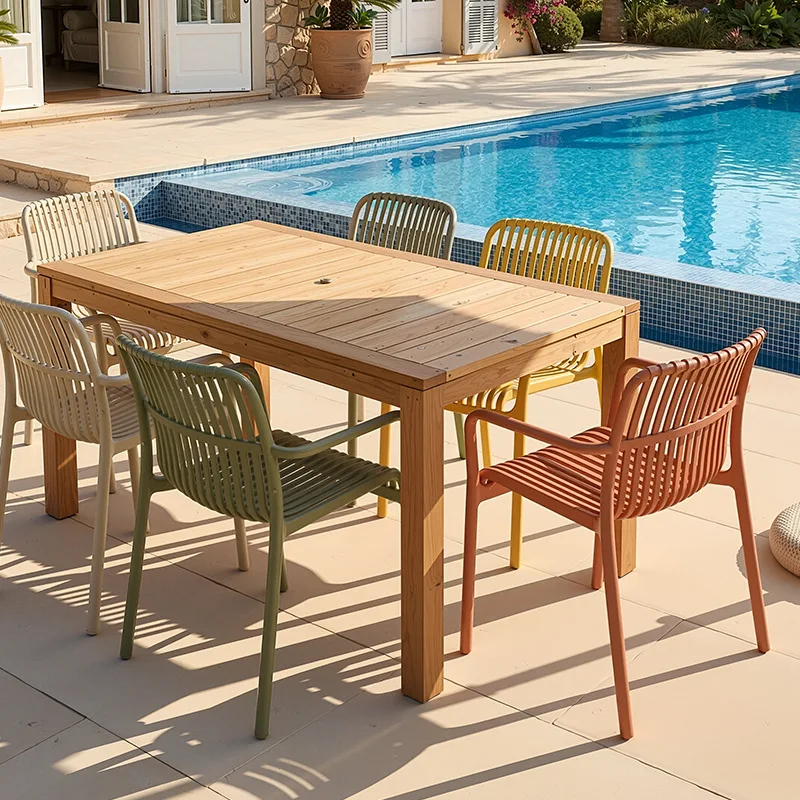 YFY outdoor fresh plastic chair courtyard villa chair outside outdoor garden terrace open-air balcony leisure seat