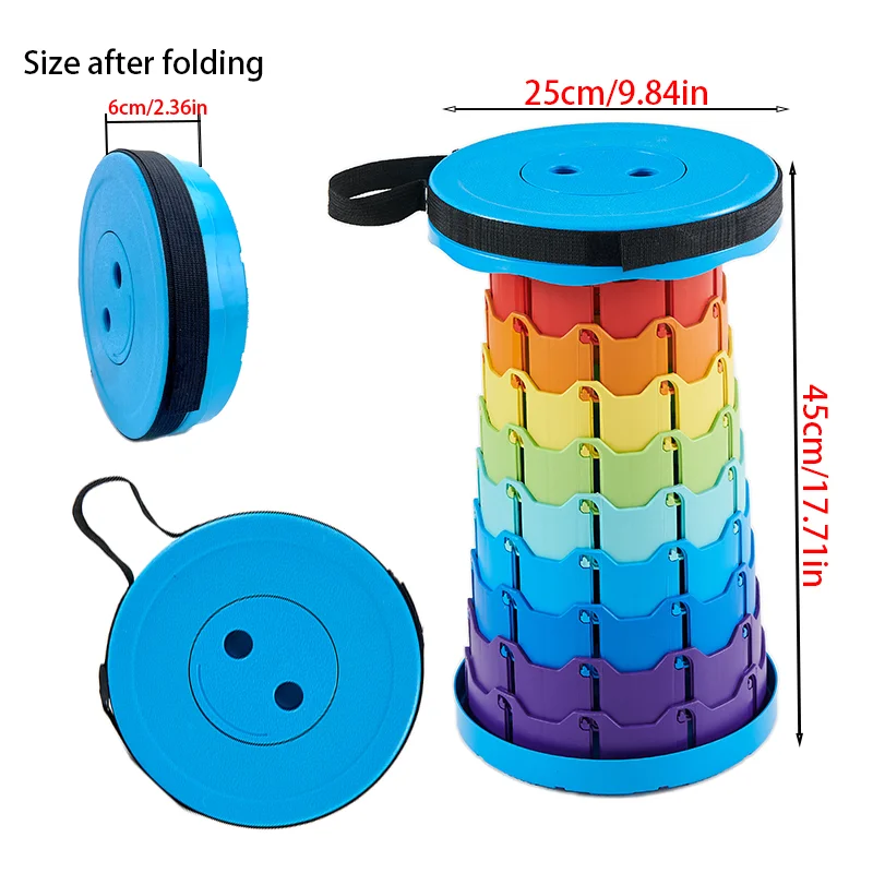 مقعد تلسكوبي، مقعد بلاستيكي مريح قابل للطي، مقعد صيد خارجي، مقعد دائري صغير، مقعد رسم بارتفاع قابل للتعديل