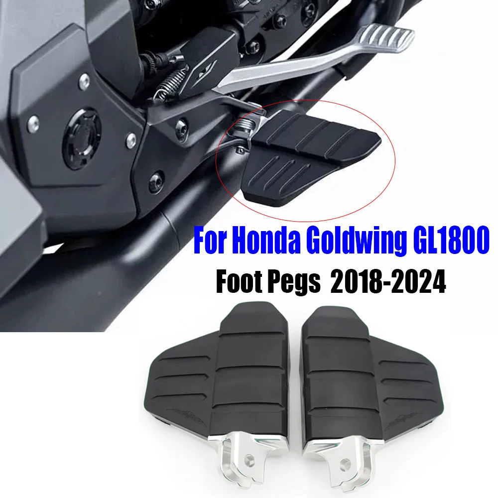 

For Honda GoldWing GL1800 Motorcycle Driver Foot Rest Goldwing 1800 Tour DCT 2018-2024 Foot Pegs Footrests Highway Peg Mounts