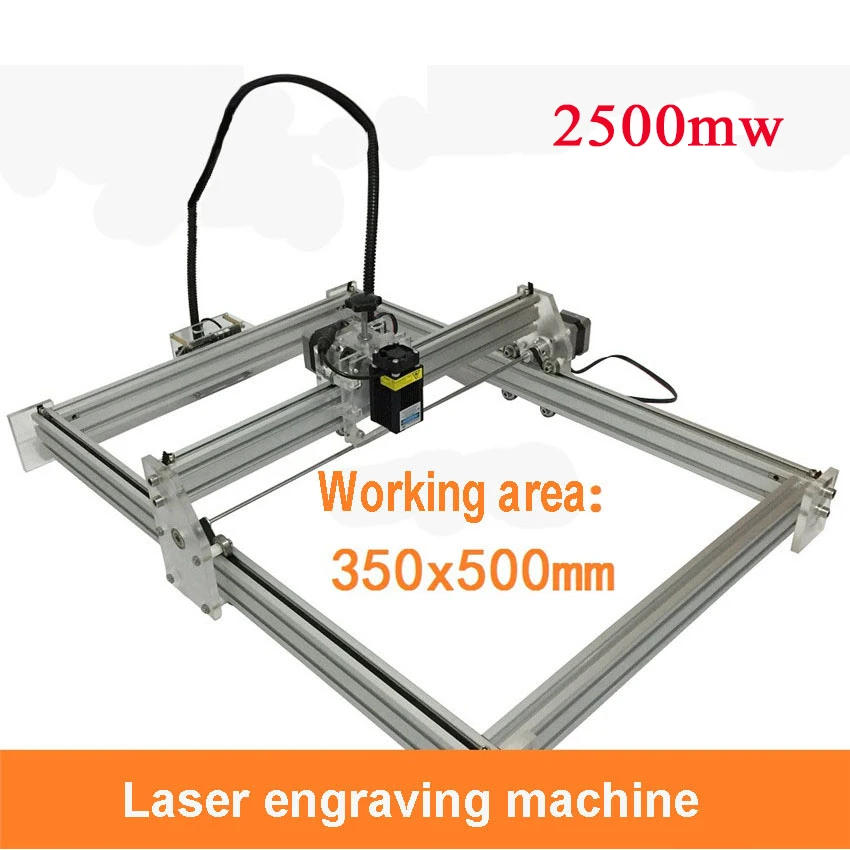 

2500mw DIY Mini laser engraving machines,35cm*50cm Senior Aluminum Thick Acrylic Laser Machine Suit for Wood,plastic,paper ect.