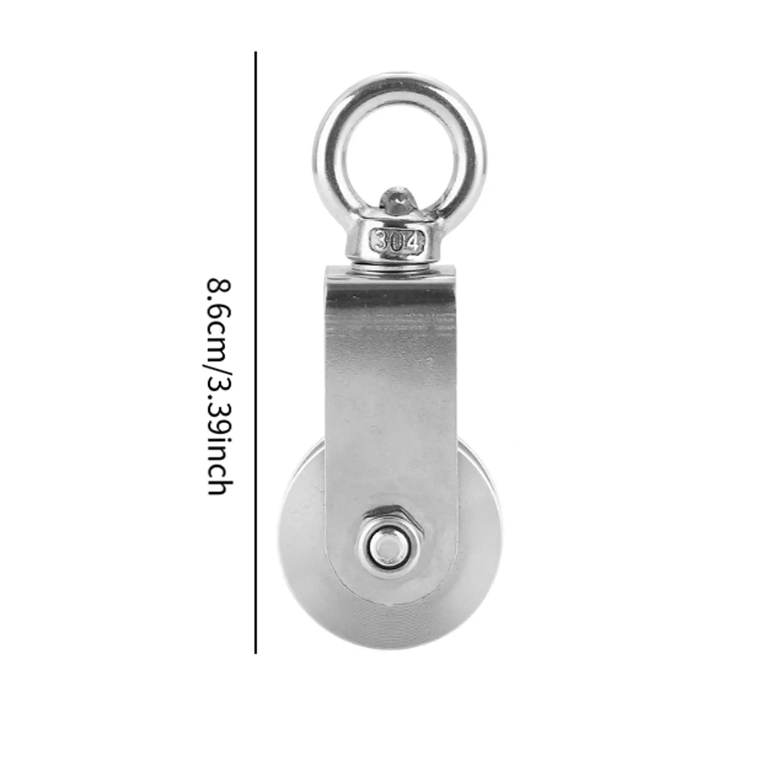 Swivel Pulley Block 360 Degree Rotation Stainless Steel Fitness Equipment Smooth Cable Pulley for Clothesline DIY Home Projects