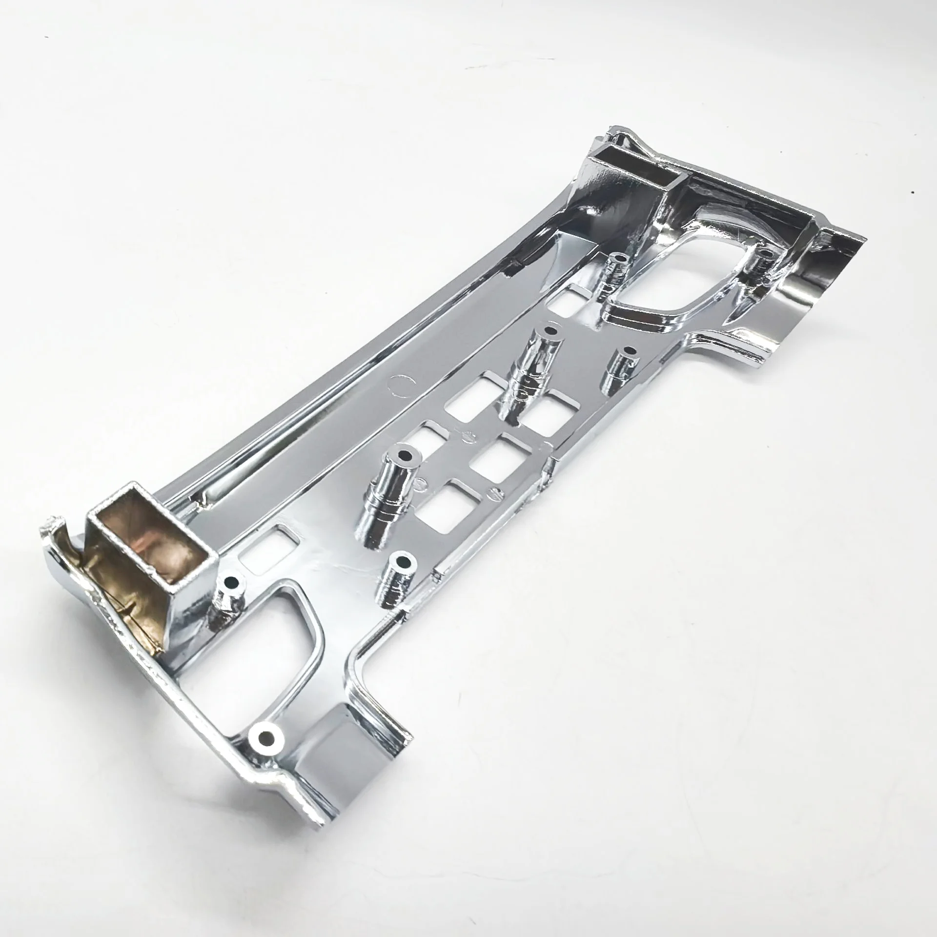 RC 1/14 LKW Verzinkter Pumpen-Anhänger-Frontstoßfänger für Tamiya Muldenkipper für SCANIA MAN VOLVO Anhänger-Kipper-LKW DIY-Teile – Detail 6