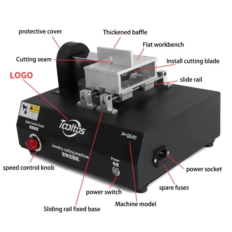 Multifunctional Desktop Jewelry Cutting Machine, Adjustable Gold Silver Tube Cutter, Small Metal Craft Cutting Tool