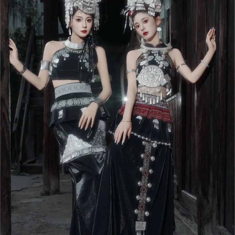 

Ethnic dress female style cheongsam fishtail set travel photography dance costume