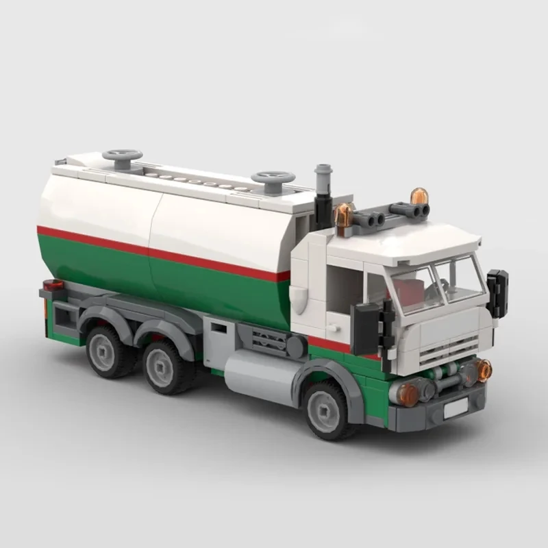MOC 228 قطعة مدينة الهندسة وحدات خمر أوكتان ناقلة نماذج من الشاحنات الأفكار الإبداعية ألعاب أطفال هدية عيد ميلاد كتل التكنولوجيا #5