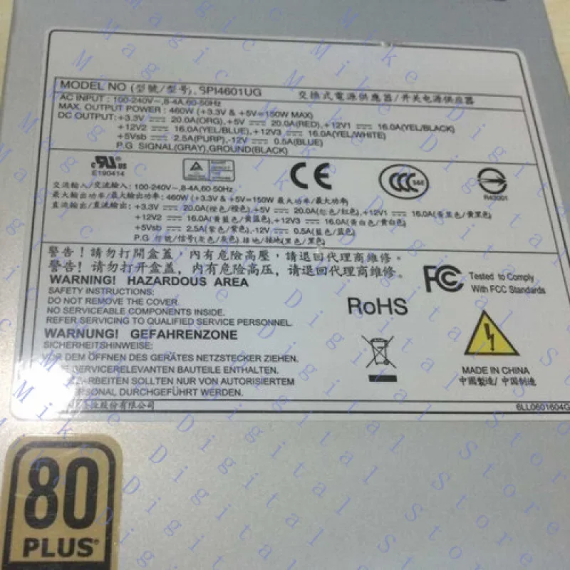 H  460W SPI4601UG FSP460-701UH FSP460-701UG For FSP 1U Server Power Supply