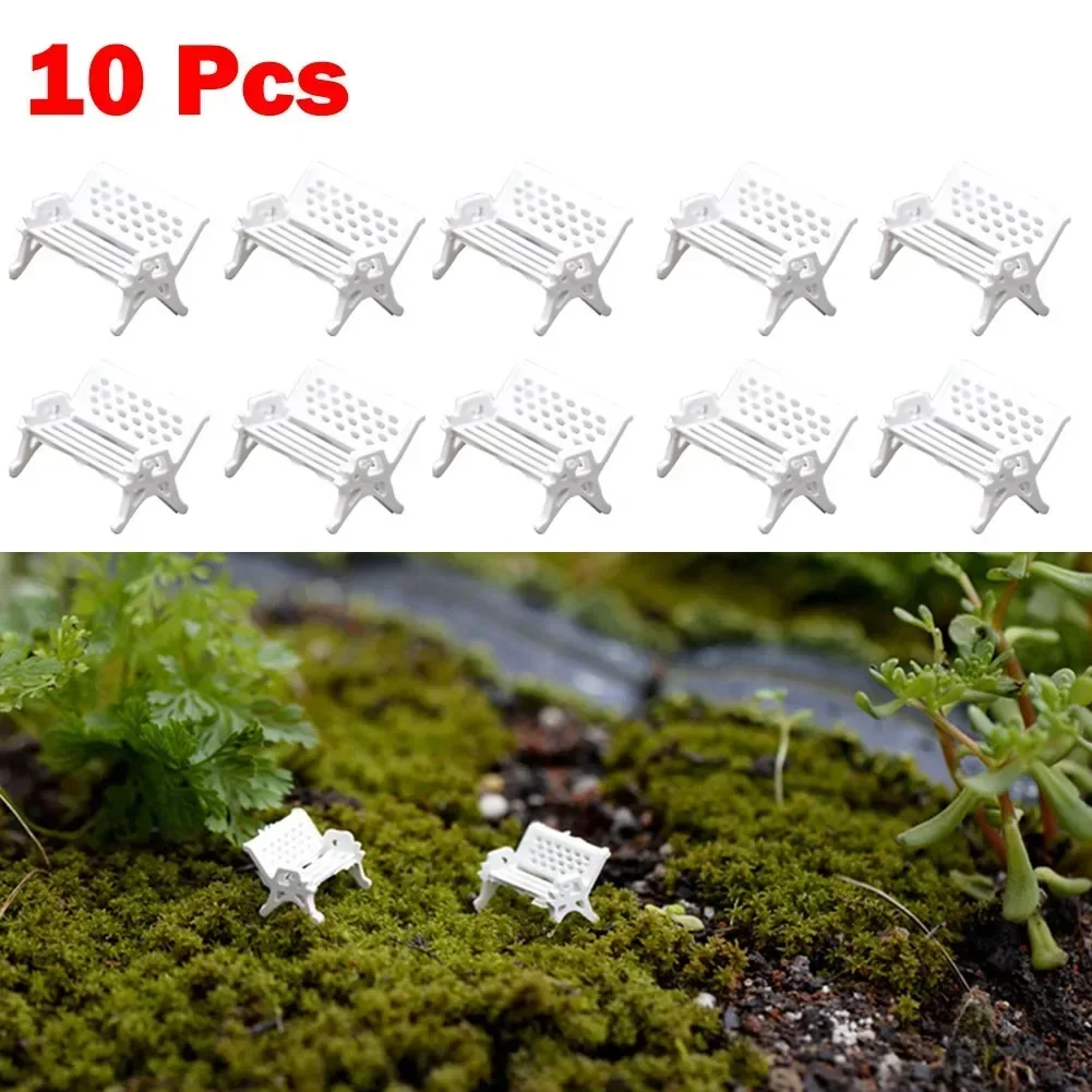 10pcs Model Tables Chairs HO Scale 1:87 Bench Chair Settee Street  1.5 Cm Tall Diy Outdoor Landscape Model  Decor