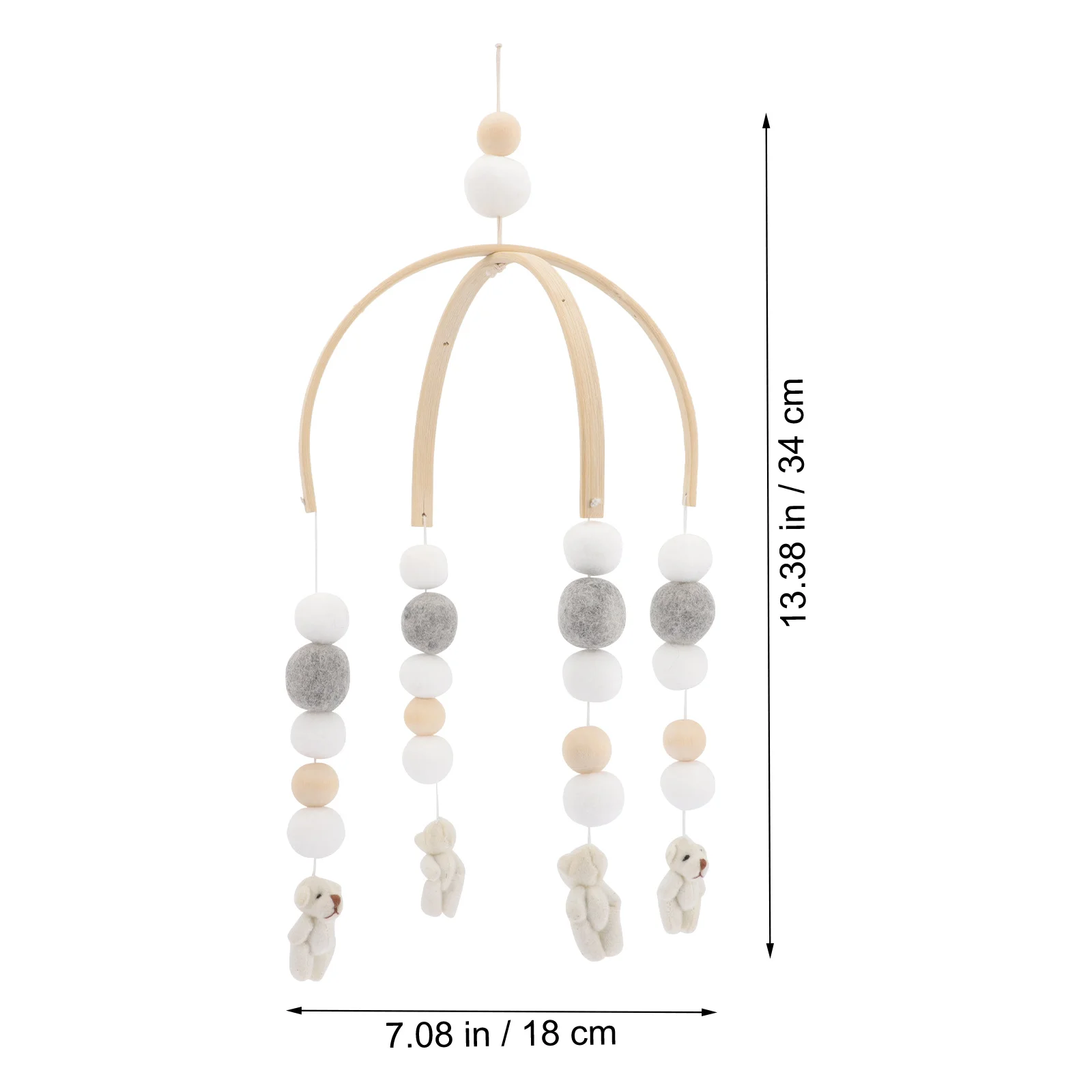 Babybett aus Holz, Windspiel, Kinderzimmer, mobiles Baby-Mobil für Kinderbett, Mädchen, Geburtstag, Weihnachten, Geschenk, Kinderzimmer-Dekoration