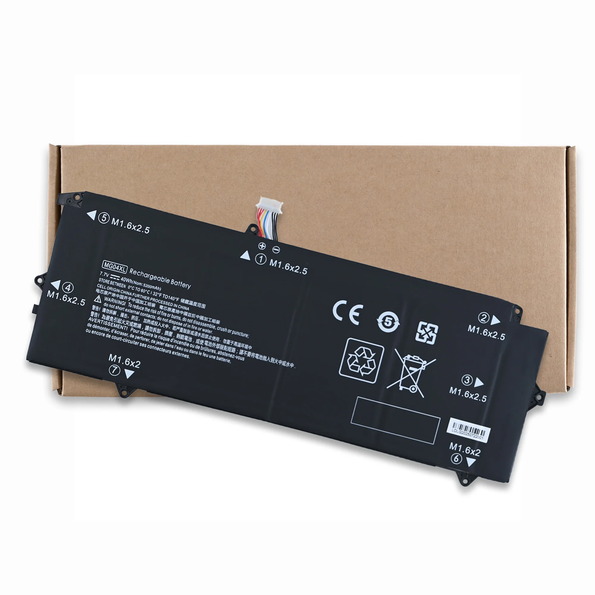 LOLG Replacement MG04XL Battery for HP Elite X2 1012 G1 Series Laptop 812060-2B1 812060-2C1 812205-001 HSTNN-DB7F 7.7V 40Wh