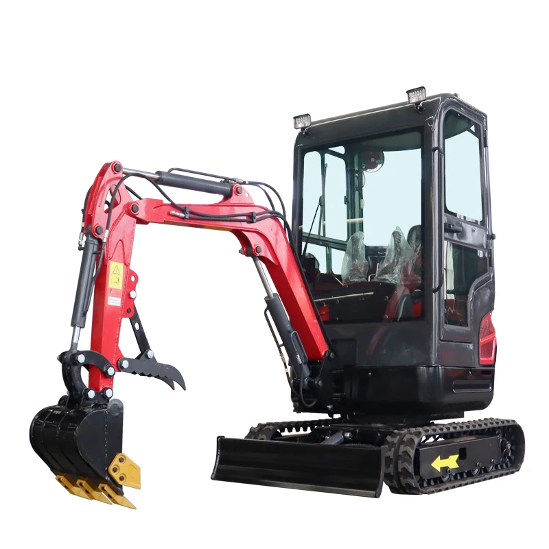 حفارة مدمجة 1.5T مع كابينة ومرفقات، حفار متعدد الأغراض لرفع الخنادق، للاستخدام الاحترافي |   قابل للتخصيص