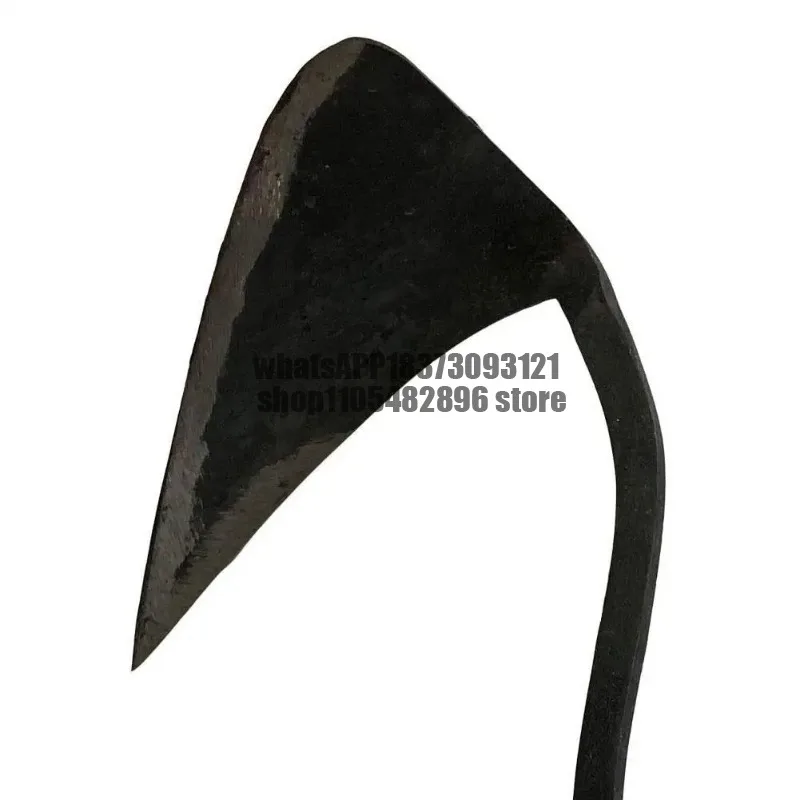 Gardening Hoe Small Wooden Handle Crooked Triangular Tools Garden Digger Multifunctional Agricultural Tip Tool Seedling Hoe A6D5