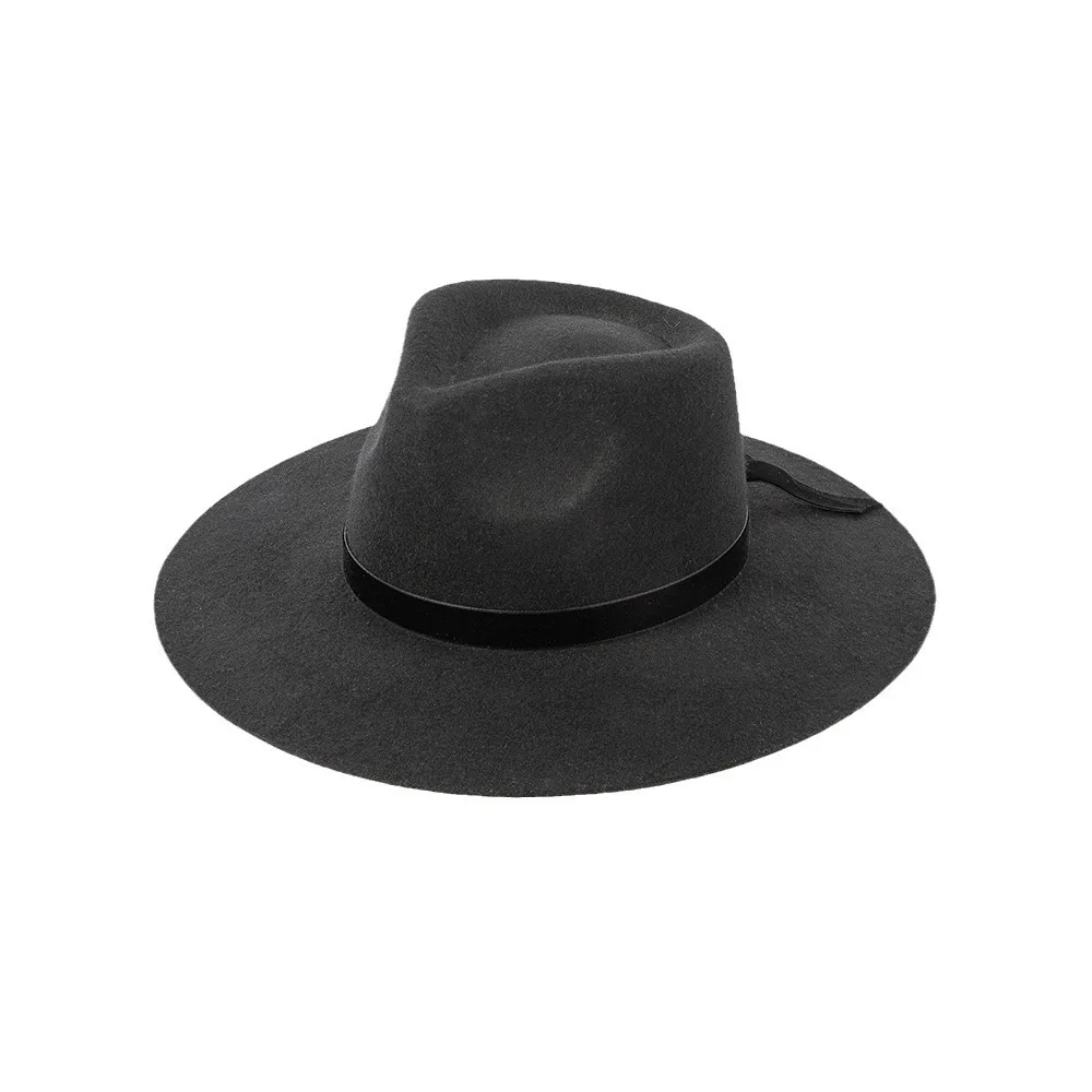 2024 New Winter Woolen Felt Velvet Ribbon Sofa Hat Men's and Women's Panama Jazz Hat Fashion Show Top Hat