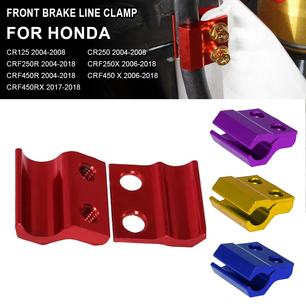 

Motorcycle CNC Front Brake Line Holder Hose Clamp for Honda CR125 CR250 CRF250R CRF250X CRF450R CRF450 X RX 2017-2018