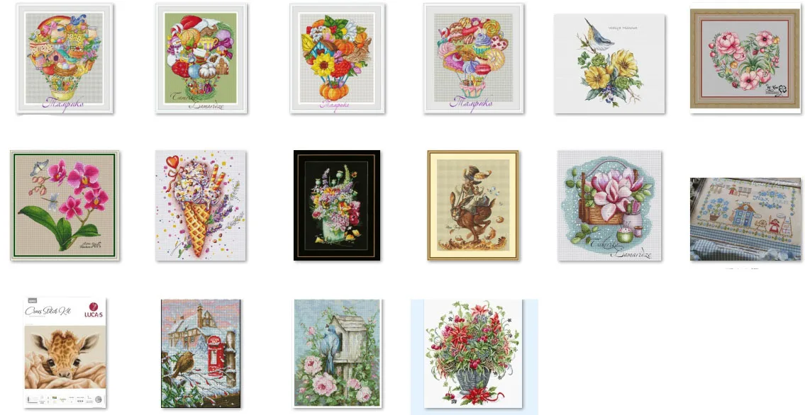 Top Quality Lovely Counted Cross Stitch Kit Cross Stitch Set Cotton  Embroidery Kits Tempting Ice Cream 36-42