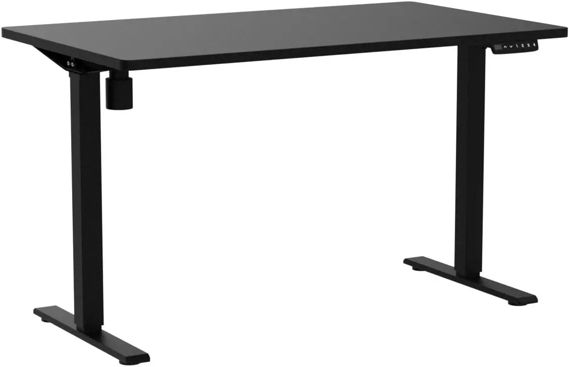 Elétrica Stand Up Desk com Desk Clamp, Desktop peça inteira, controlador de memória ergonômica, Power Strip, gerenciamento de cabos, 48x30 pol