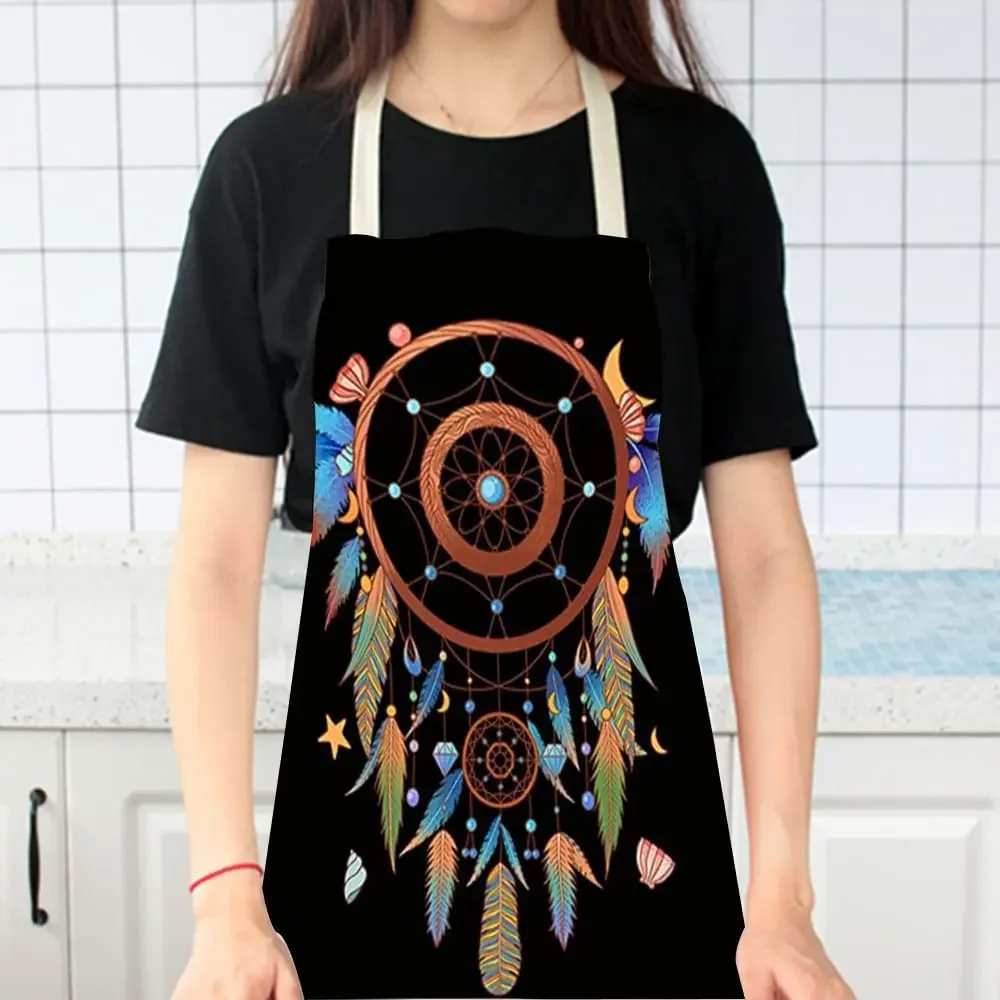 Japanese Sushi Cat Apron, Lucky Cat & Seafood Pattern, Kitchen Cooking Bib, Multiple Sizes Available, Perfect for Home