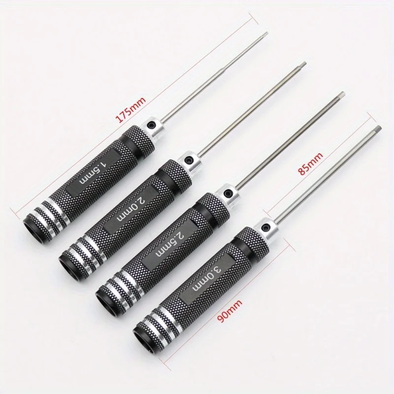 Imagem -06 - Hex Driver Allen Wrench Repair Tool Conjunto para Carros rc 1.5 2.5 mm Pcs Preto