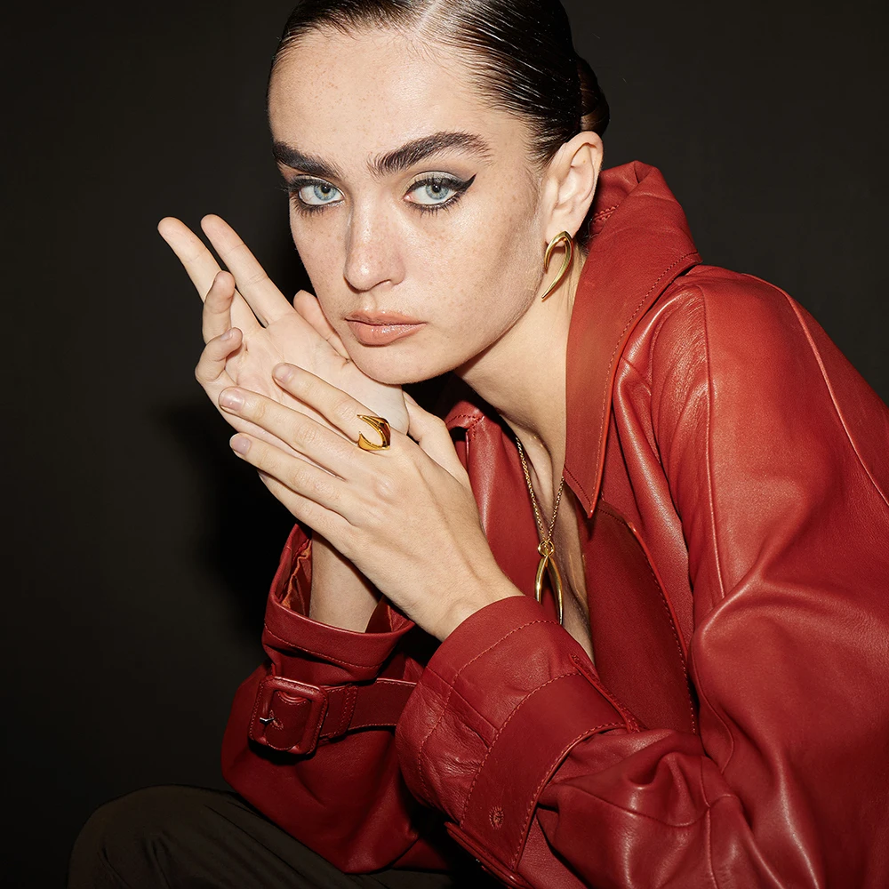 

ENFASHION New In Blade Necklace For Women Collares 18K Gold Plated Pendants Necklaces Cocktail Street Fashion Jewelry P223323