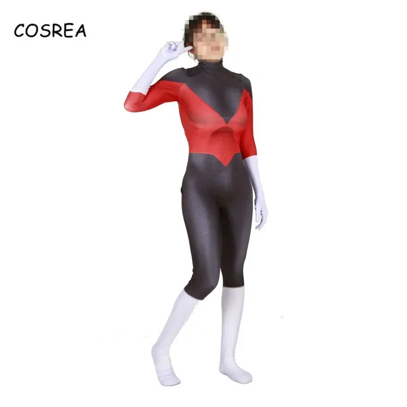 QQ8 Anime Z Super Jiren Vegeta Cosplay Costume Zentai Bodysuit Suit Jumpsuits Halloween Costumes for Women Men Kids5Lk￥